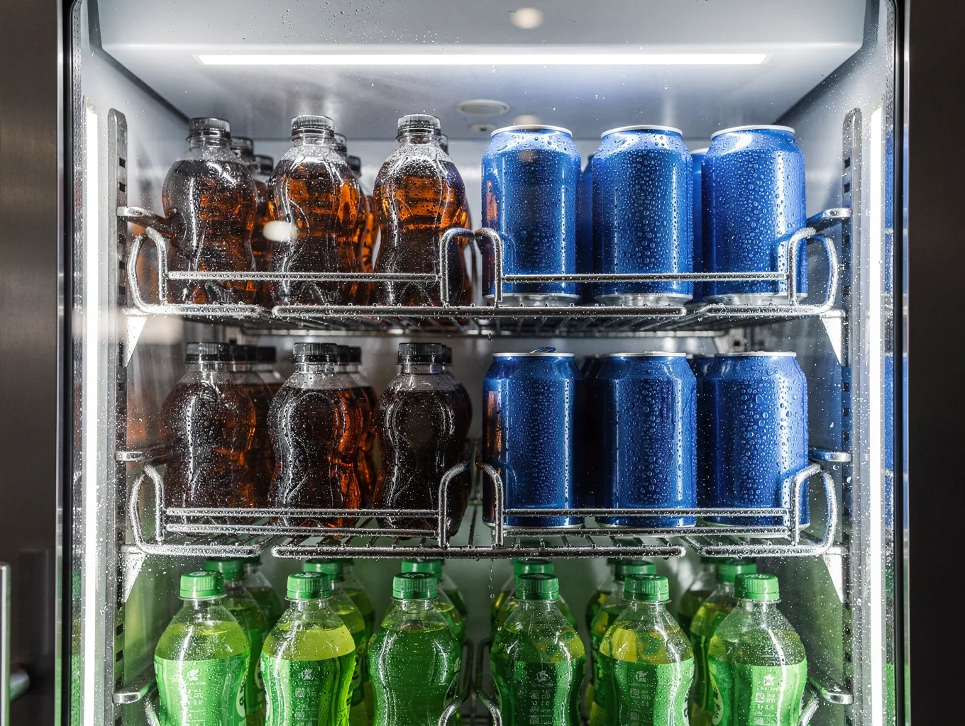 Commercial glass-door beverage and staging refrigerator