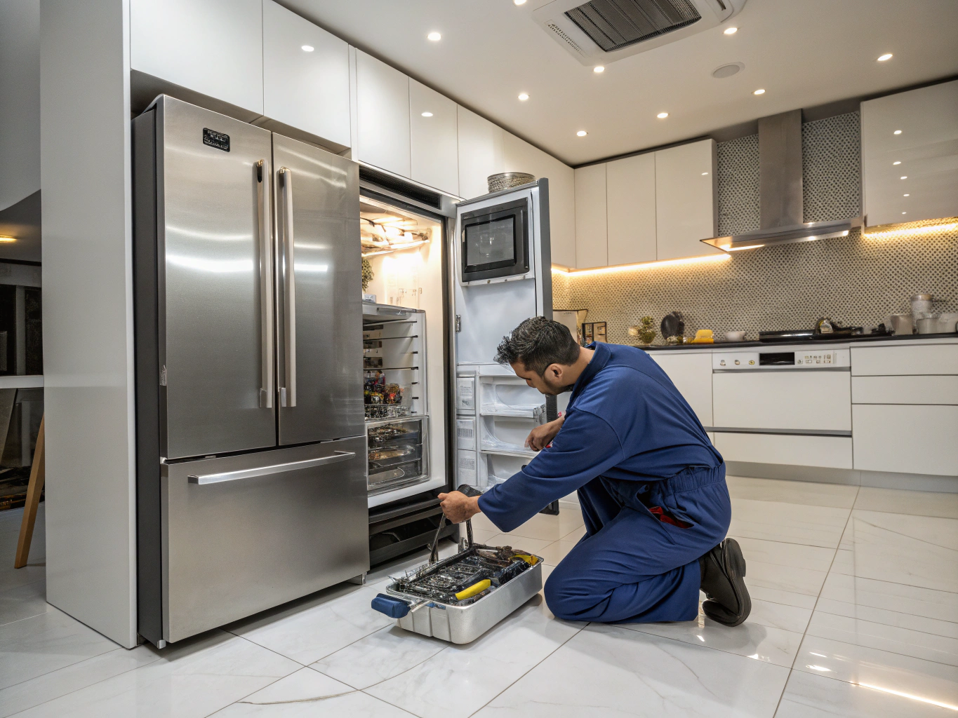 Commercial sandwich and pizza prep table refrigeration service in Johns Creek