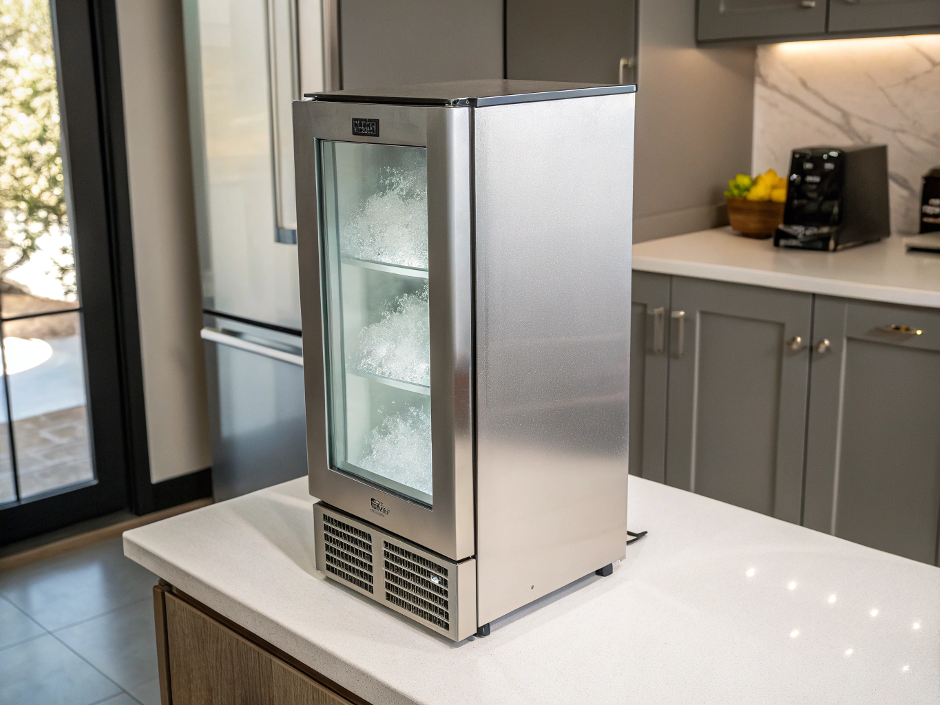 Under-counter stainless steel commercial refrigeration unit in Johns Creek establishment