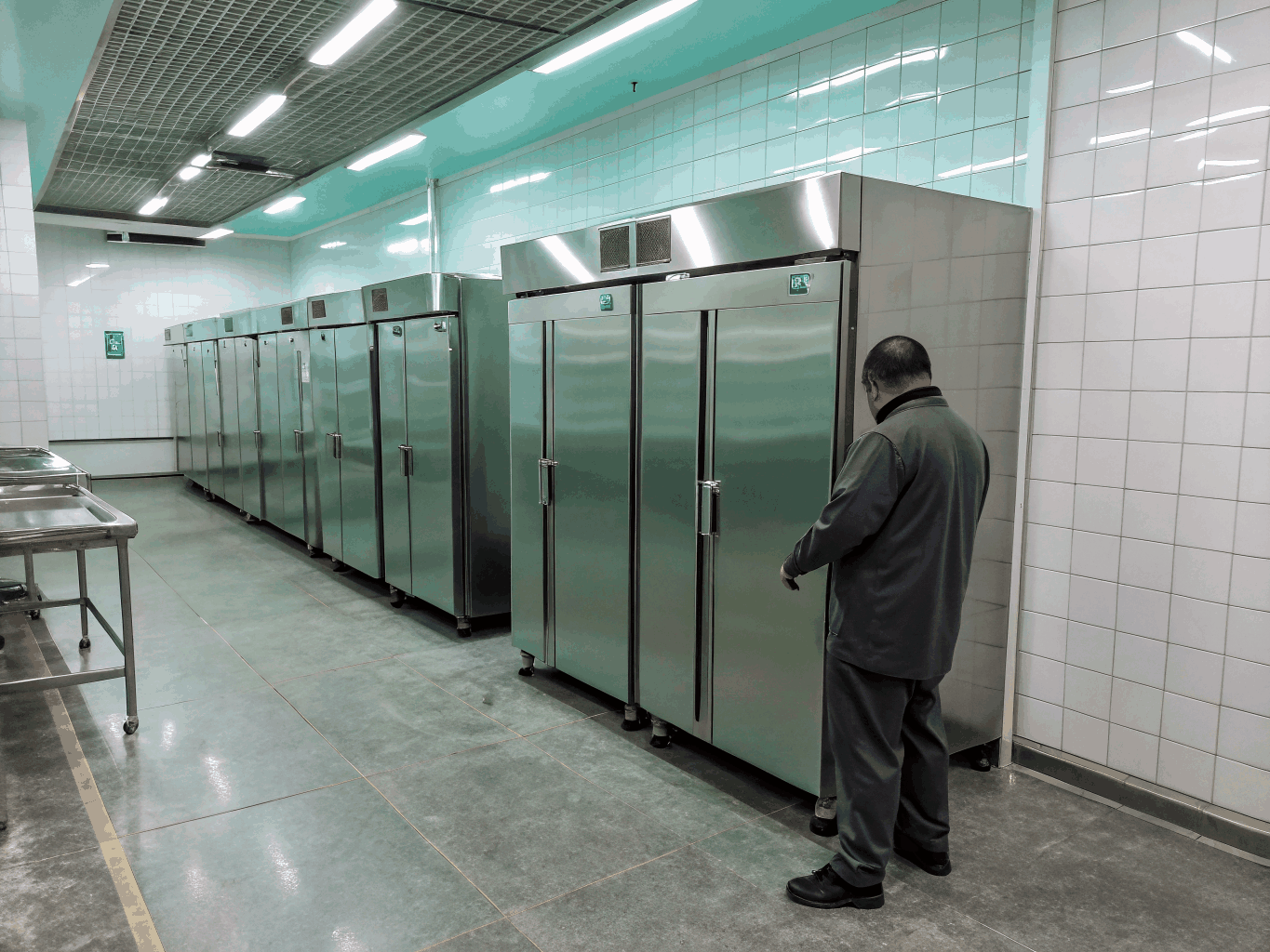 Commercial under-counter sandwich prep table and beverage refrigeration diagnostics