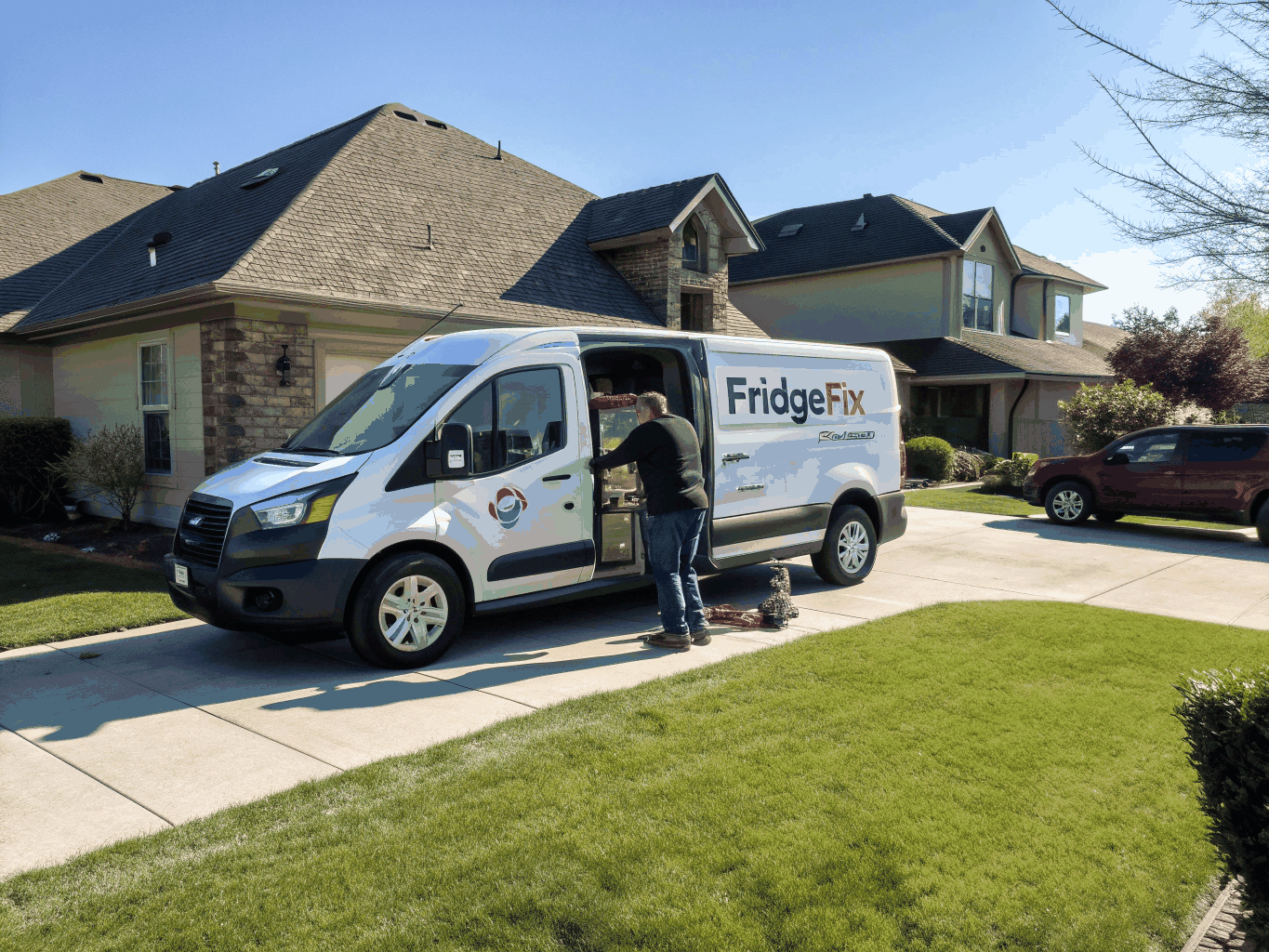 Appliance technician service van in Johns Creek GA