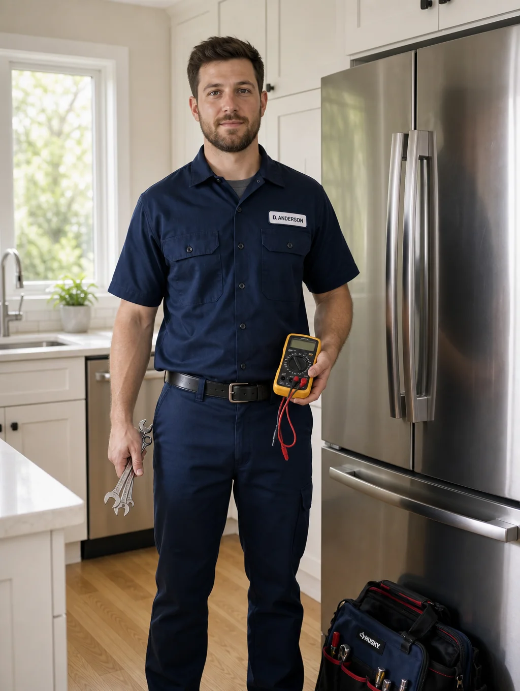 Kenmore Appliance Repair Technician Servicing Residential Unit